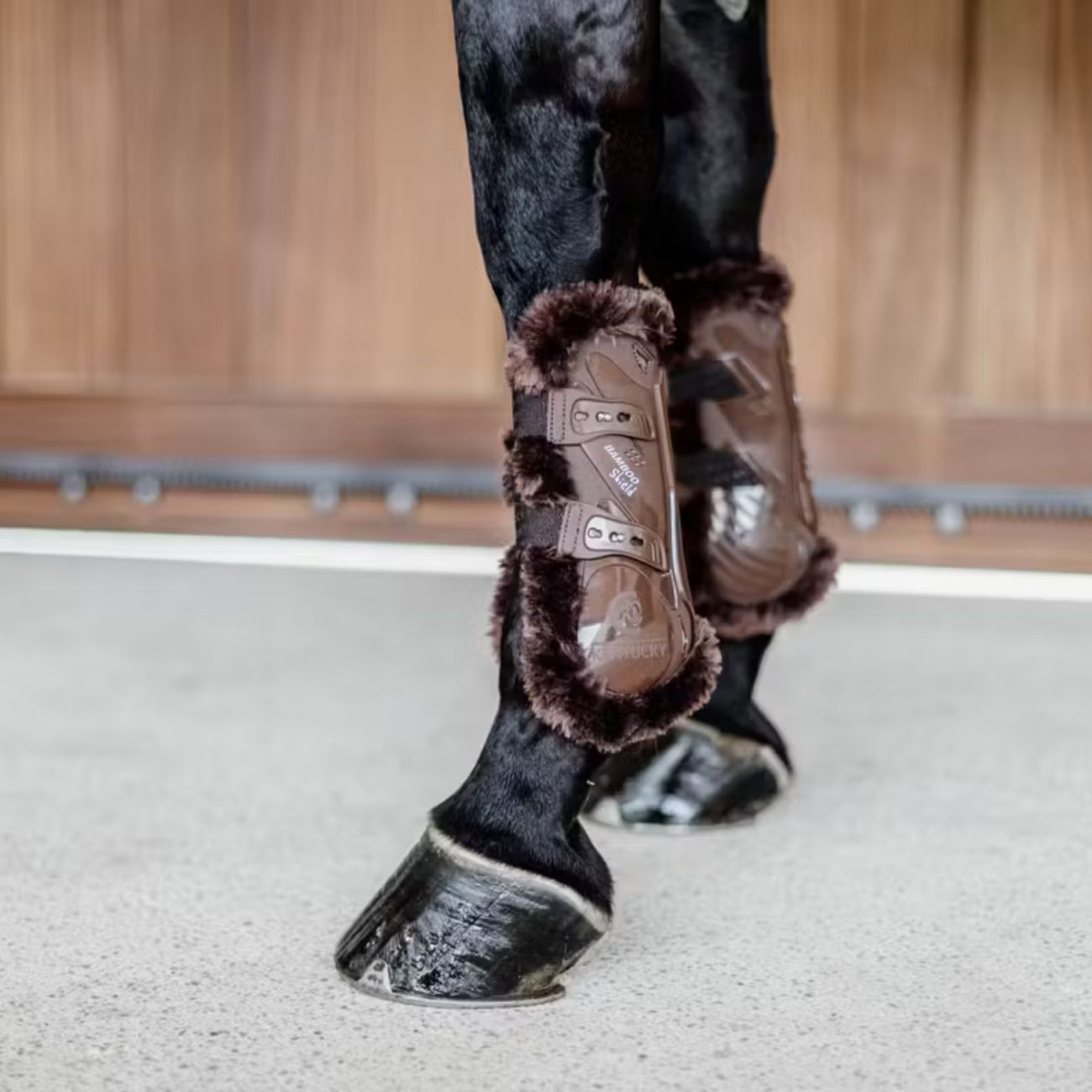 KENTUCKY Stinchiere Vegan Sheepskin Tendon Boots Bamboo Elastic Kentucky Marrone/Marrone 88102 05-05BROWN/BROWN 