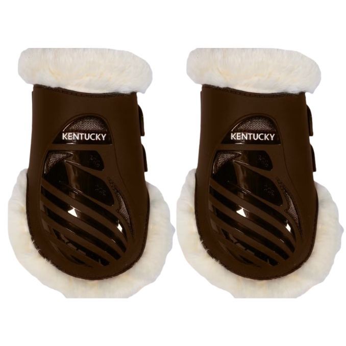 KENTUCKY KENTUCKY VEGAN SHEEPSKIN FETLOCK BOOTS ELASTIC KENTUCKY Marrone protezioni arti cavallo 88208 05BROWN 