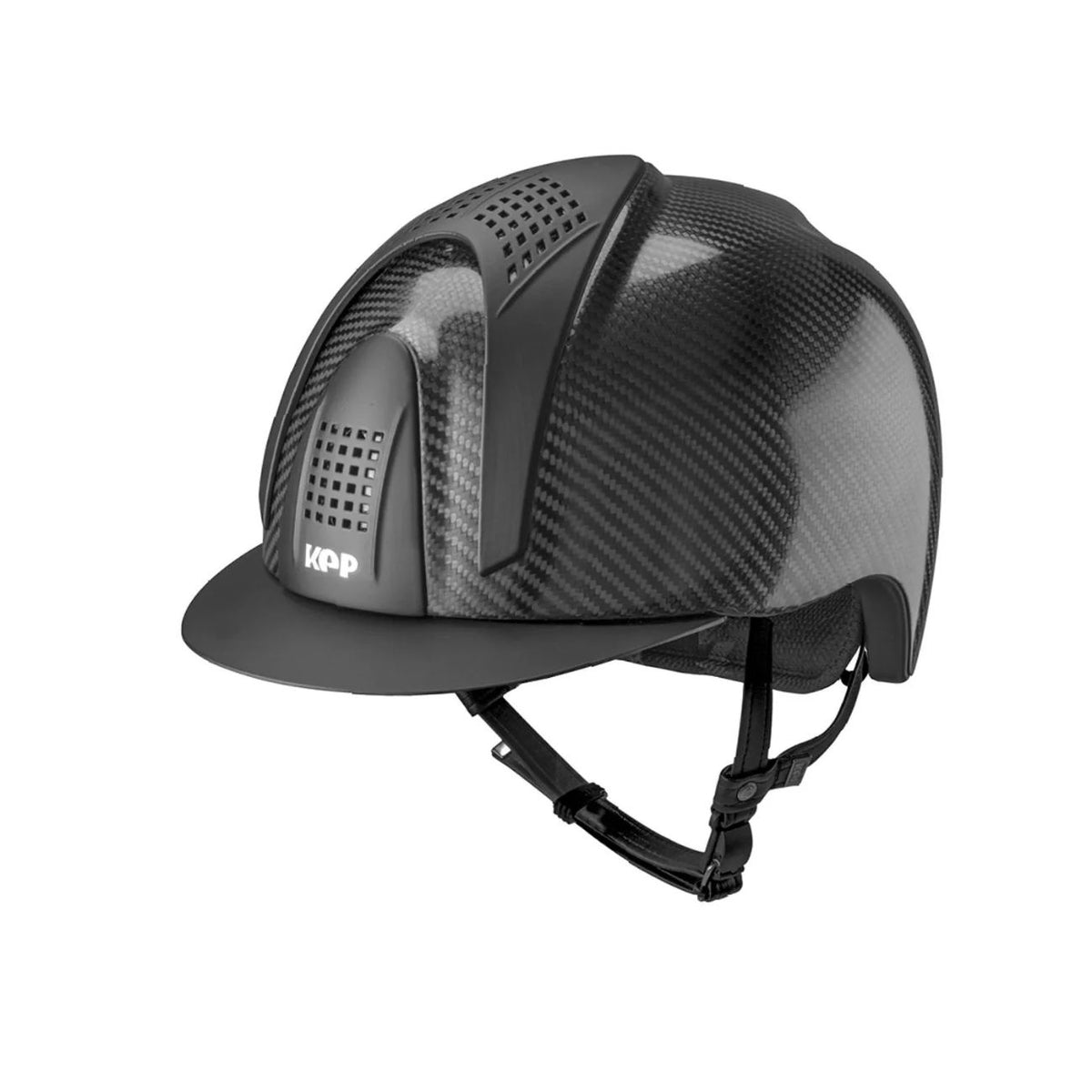 KEP ITALIA Cap Kep Italia E-Light Lucido Nero In Carbonio Con Visiera Standard E Tre inserti Opachi CARB004 NERO 