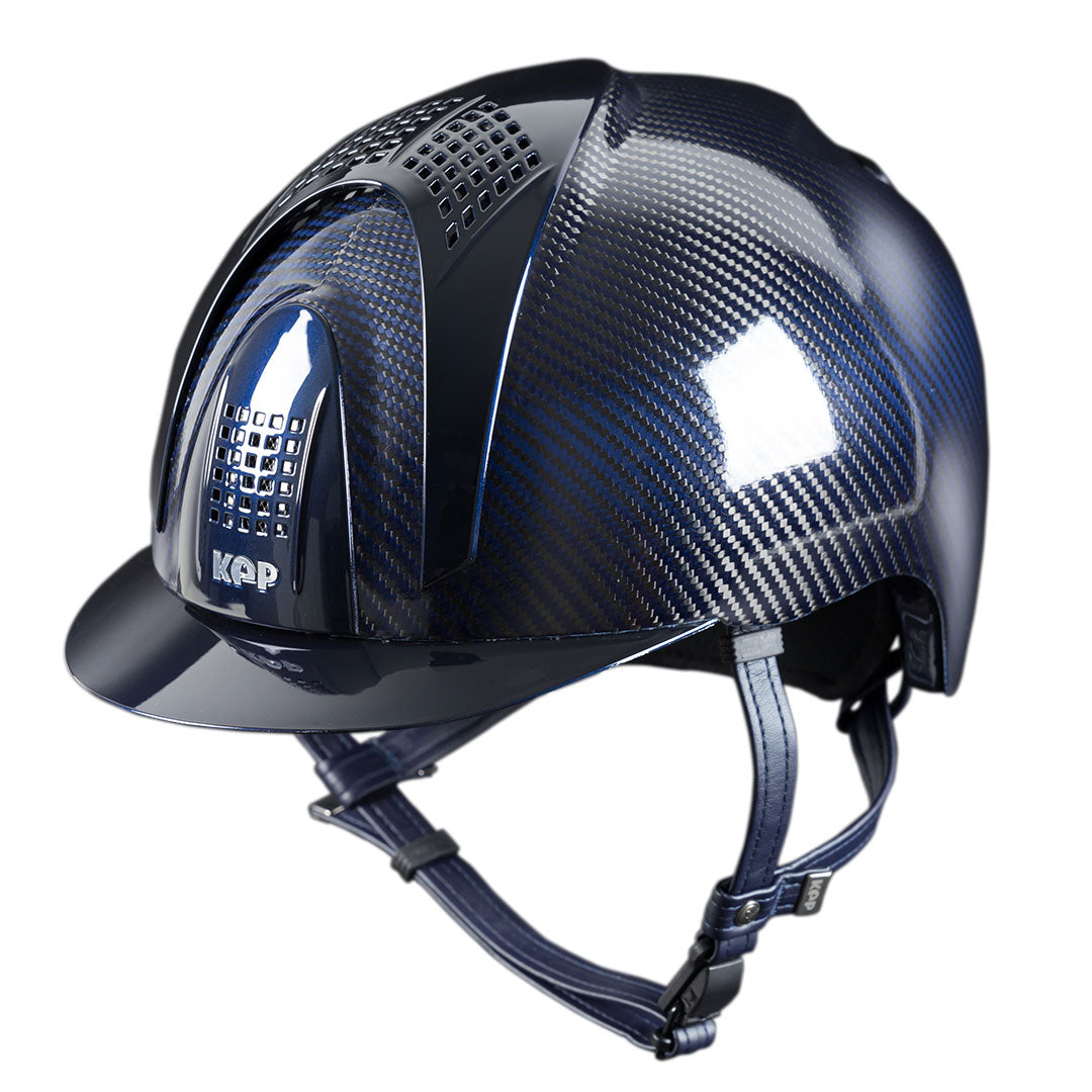 KEP ITALIA Cap Kep Italia E-Light In Carbonio Con Visiera Standard E Tasselli Blu Metallizzato CARB018.S.BUM BLU 