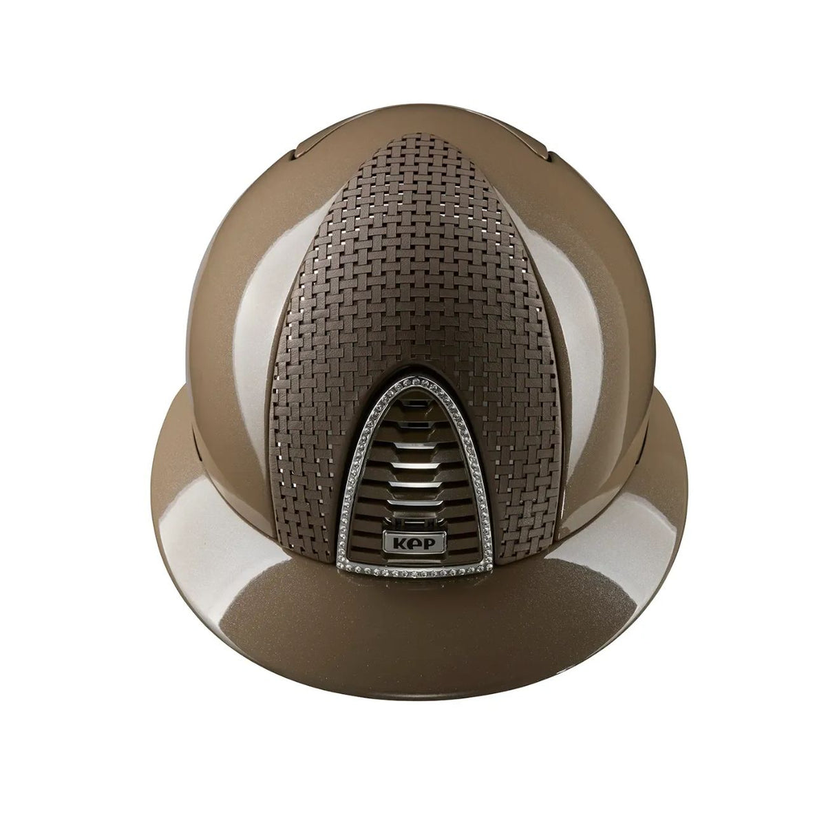 KEP ITALIA Cap Kep Italia Cromo 2.0 Con Cornice Con Swarovski Visiera Polo Ed Inserto Anteriore Verona Tortora CRL2.DTUP.VER.TUP.PO DIAMOND TAUPE 