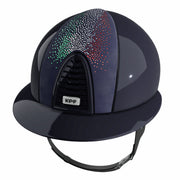 KEP ITALIA Cap Kep Italia Cromo 2.0 Polish Metal Con Fronte Camoscio Con Bandiera Italiana Sfumata In Swarowski E Visiera Polo CRPL2.0264 BLU 