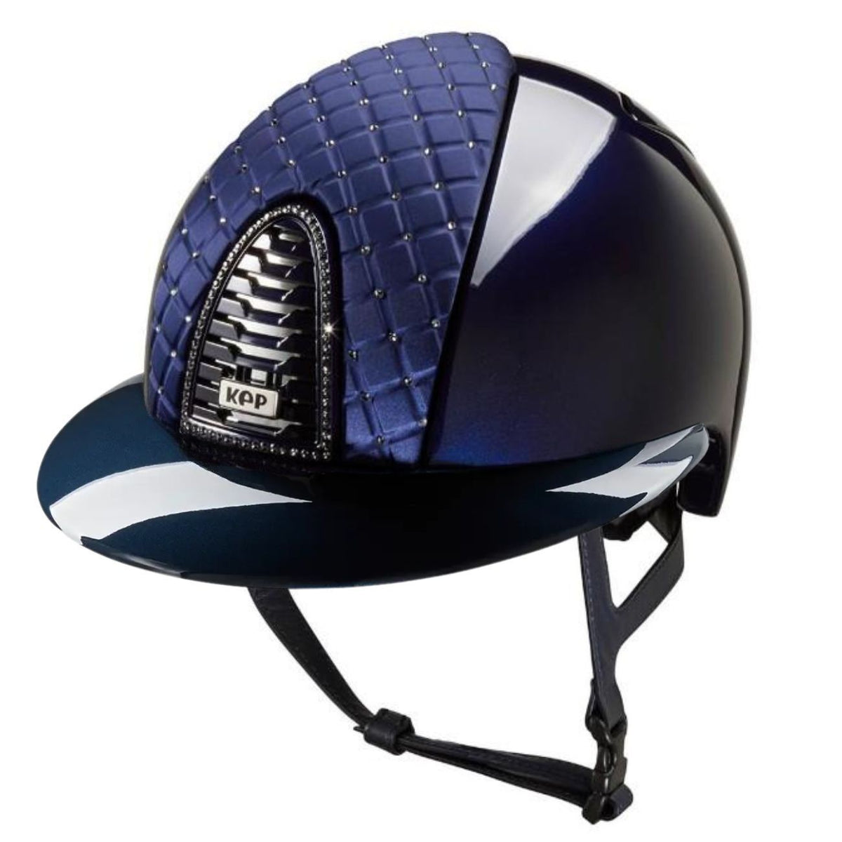 KEP ITALIA Cap Kep Italia Cromo 2.0 Milano Con Swarovski Polish Blu E Visiera Polo CRPL2.BLU.MIL.BLU.SWA+ BLU 