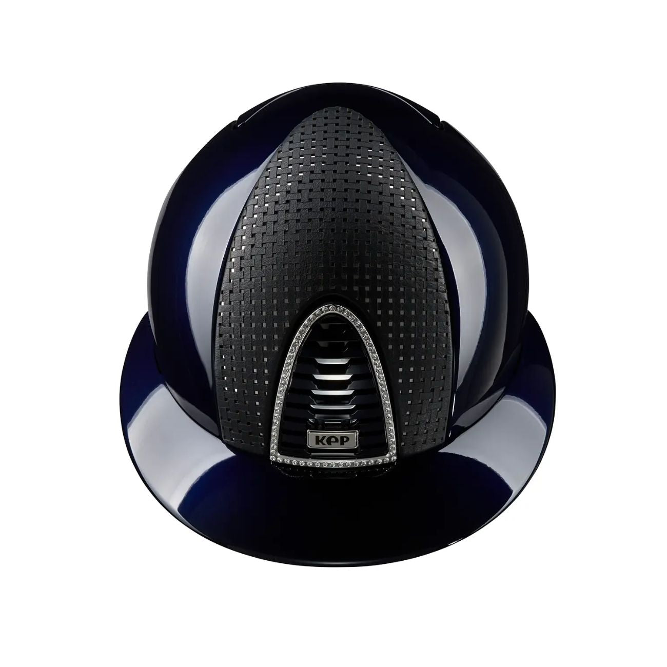 KEP ITALIA Cap Kep Italia Cromo 2.0 Polish Metal Con Cornice Cromata Con Swarovski VIsiera Polo E inserto Anteriore Verona Blu CRPL2.VER.BLU.PO BLU 
