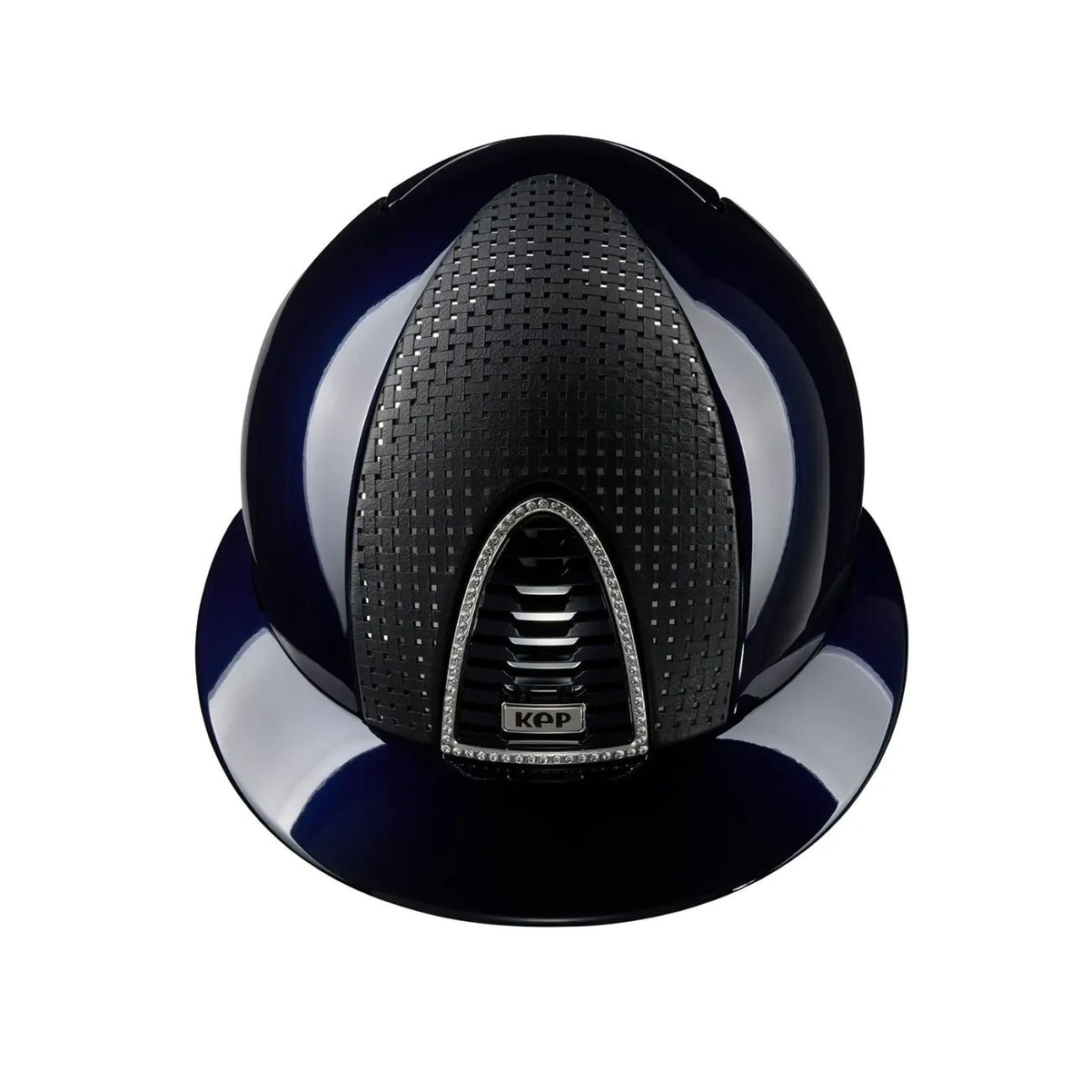 KEP ITALIA Cap Kep Italia Cromo 2.0 Polish Metal Con Cornice Cromata Con Swarovski VIsiera Polo E inserto Anteriore Verona Blu CRPL2.VER.BLU.PO BLU 