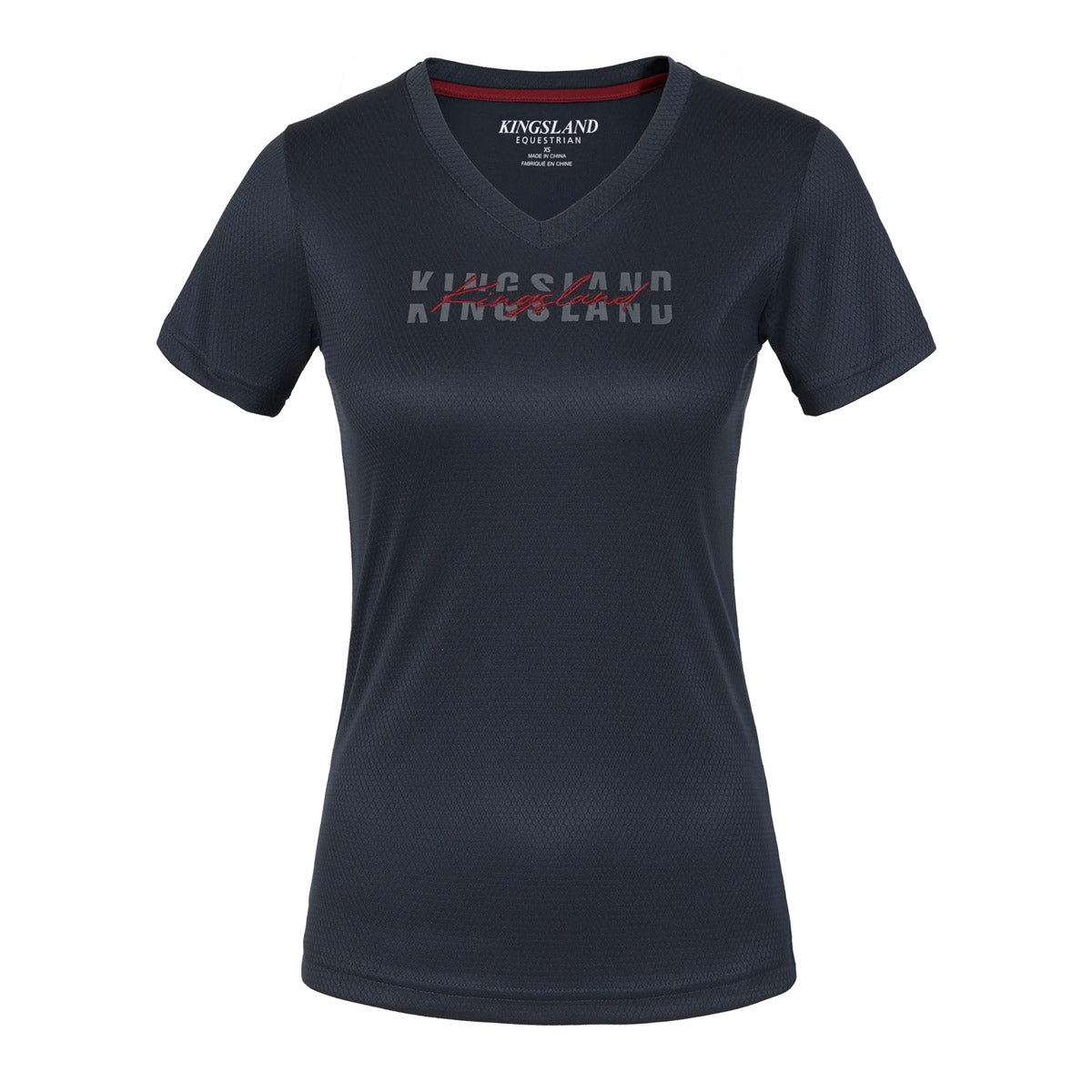KINGSLAND KINGSLAND T-SHIRT DONNA MANICA CORTA COLLO A V MOD.KLOLIVIA Blu abbigliamento da equitazione 09KING-2210203316 020NAVY 