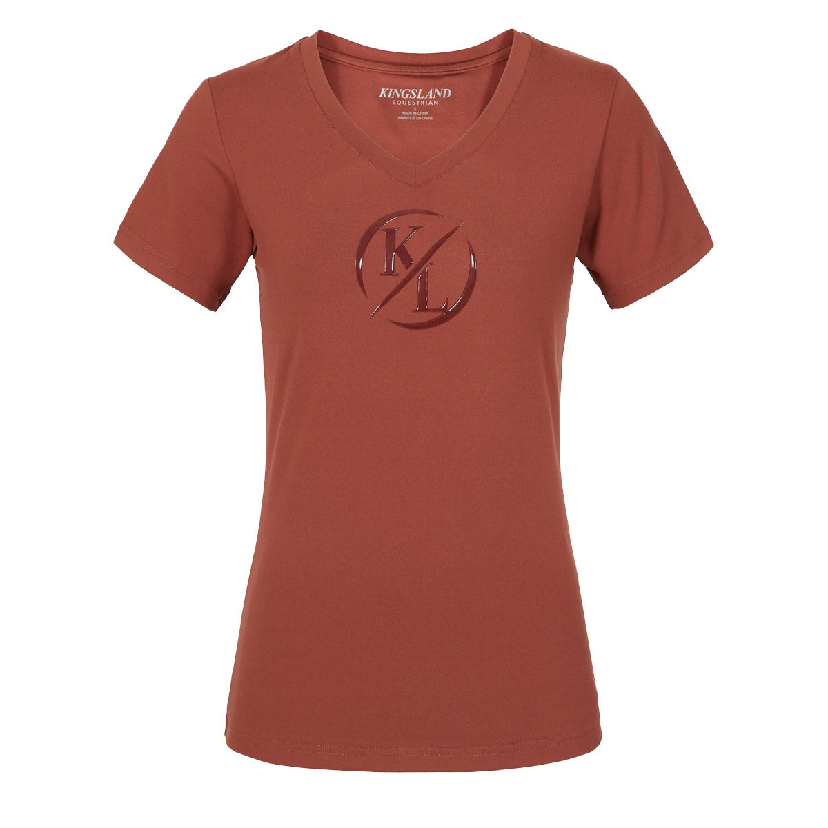 KINGSLAND KINGSLAND T-SHIRT DONNA MANICA CORTA COLLO A V MOD.KLOLANIA Marrone abbigliamento da equitazione 09KING-2210203319 018BROWN MAHOGAN 