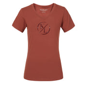 KINGSLAND KINGSLAND T-SHIRT DONNA MANICA CORTA COLLO A V MOD.KLOLANIA Marrone abbigliamento da equitazione 09KING-2210203319 018BROWN MAHOGAN 