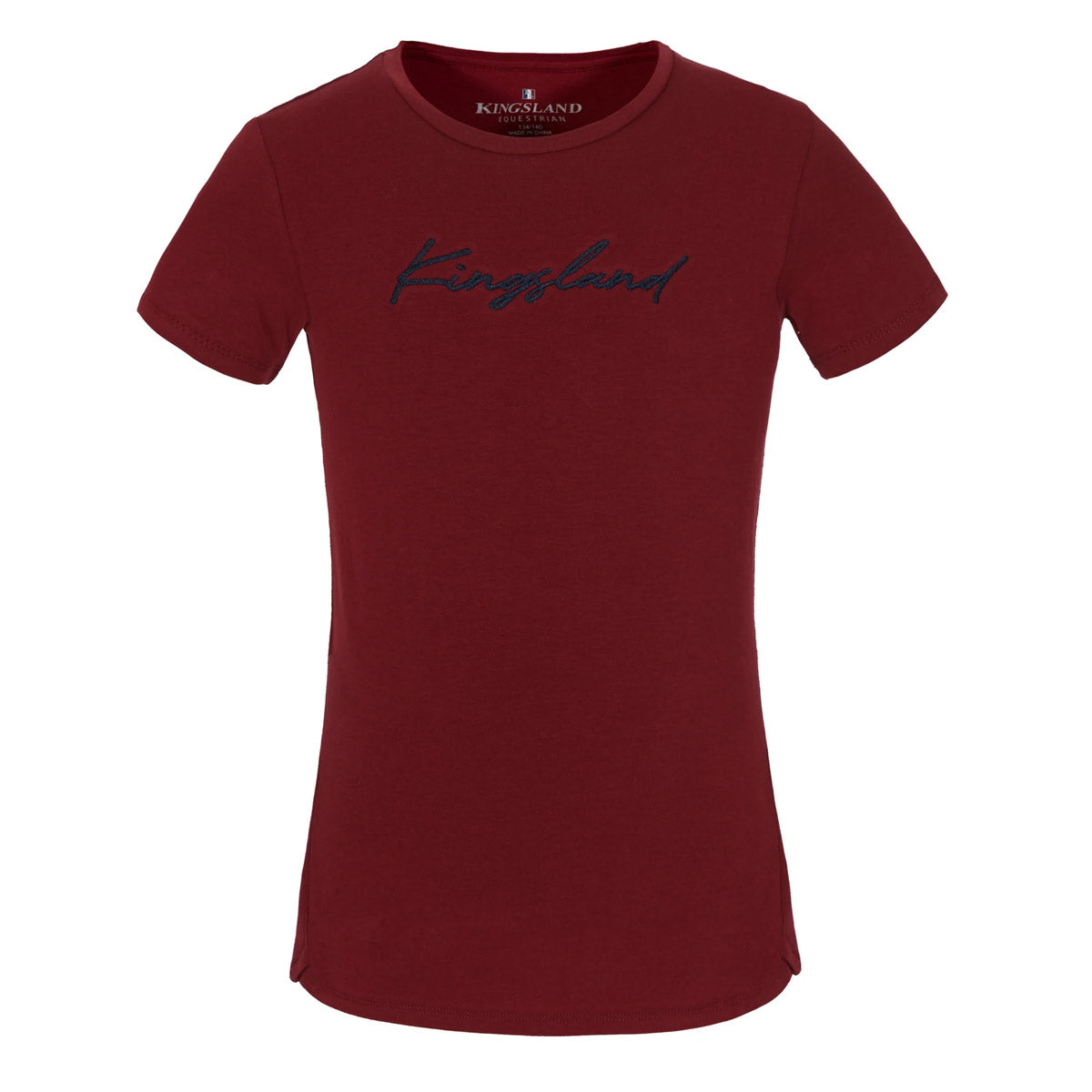 KINGSLAND KINGSLAND T-SHIRT JUNIOR MANICA CORTA MOD.KLORA Rosso abbigliamento da equitazione 09KING-2210203373 030BURGUNDY 