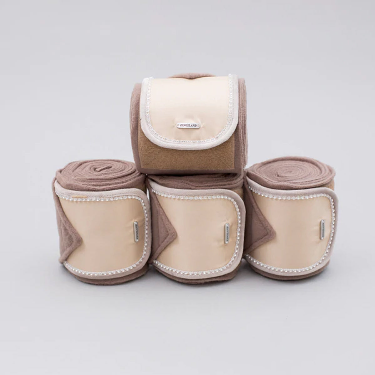 KINGSLAND KINGSLAND FASCE IN PILE CON STRASS SET DA 4PZ. Beige sottosella 09KING-2210402351 541BEIGE 