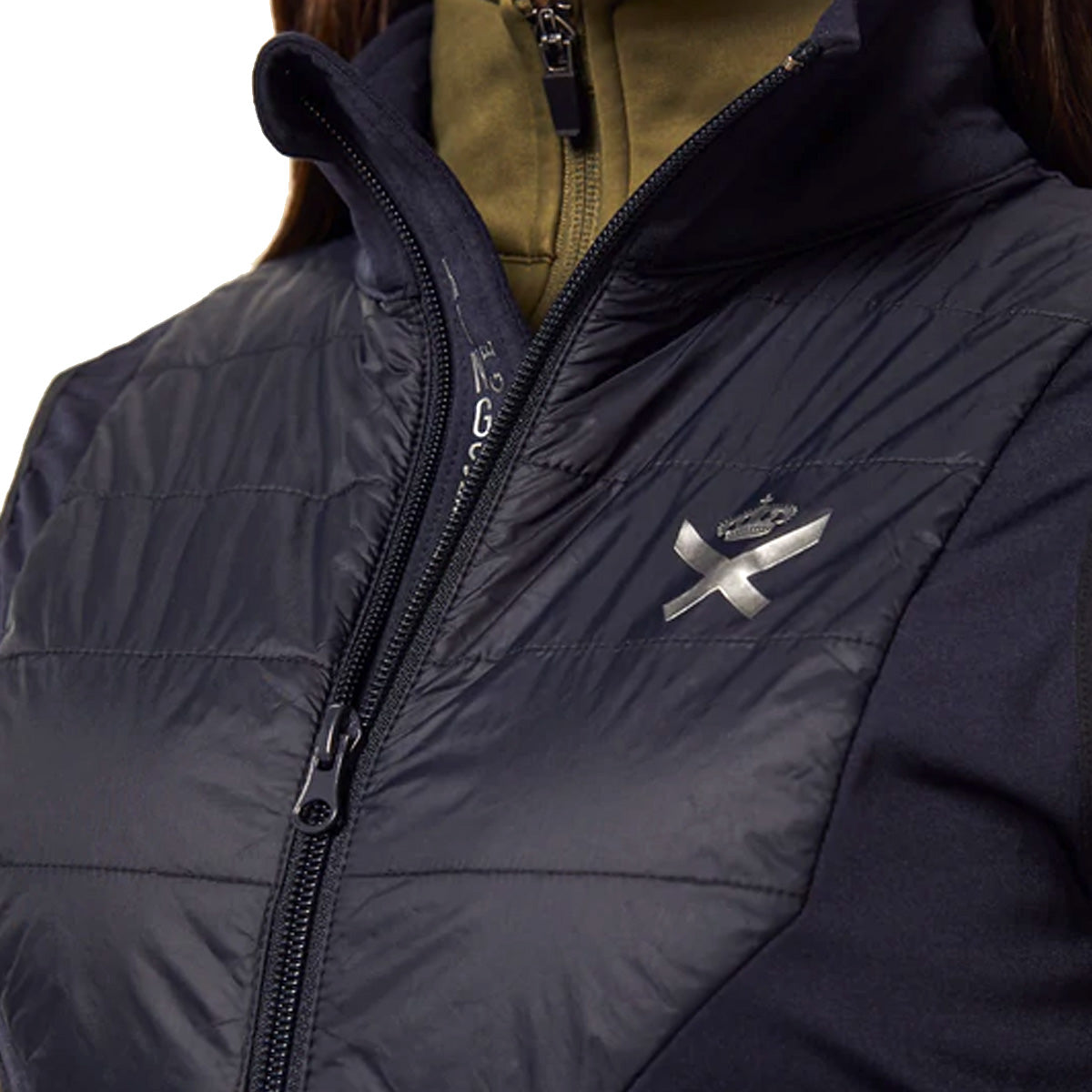 KINGSLAND KINGSLAND GILET SMANICATO DONNA FULL ZIP CON LOGO Blu gilet da equitazione 09KING-2260163403 020NAVY 