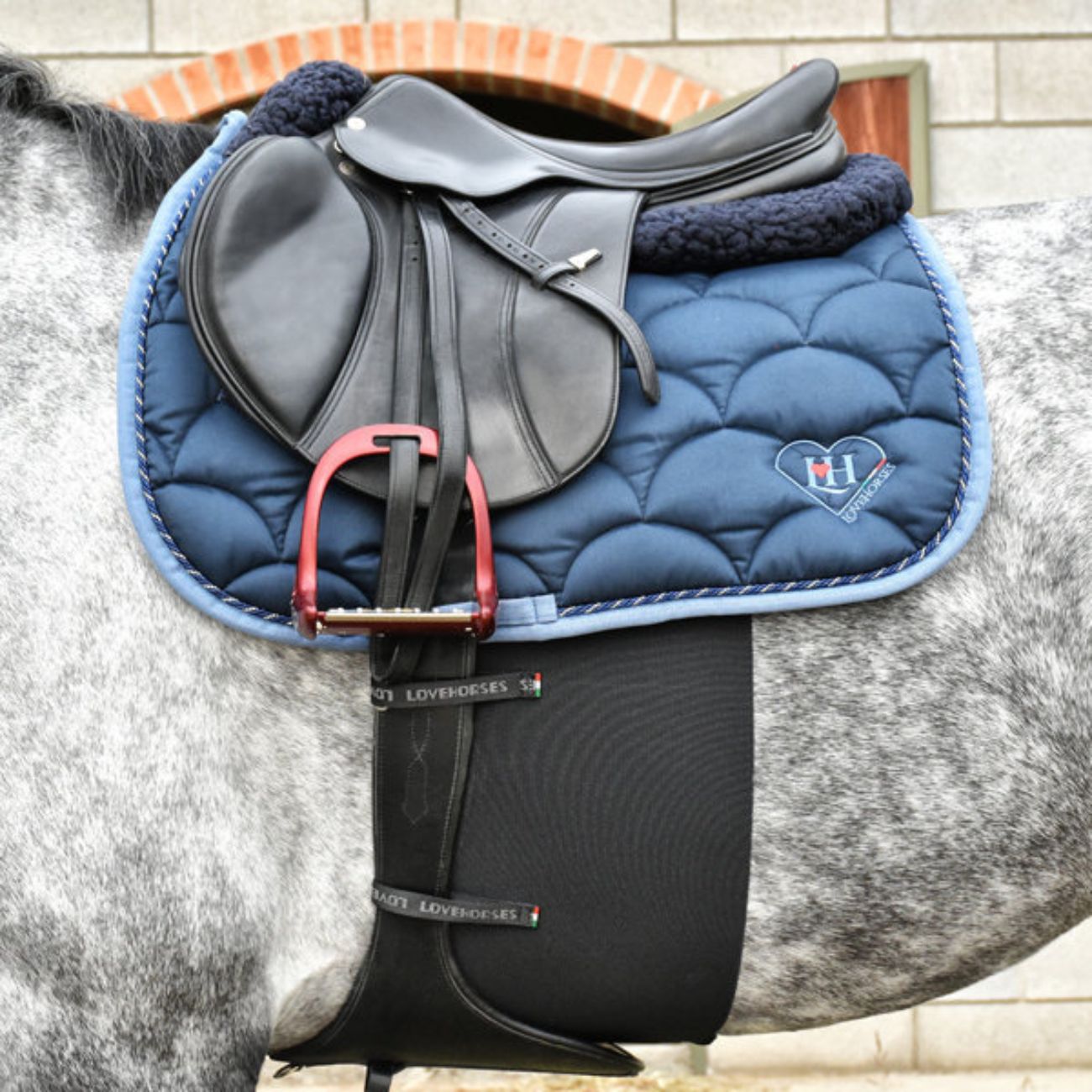 LOVEHORSE LOVEHORSE FASCIA DI RISPETTO "FULL CONTACT" Nero anti-fiaccature costato cavallo 0001 NERO 