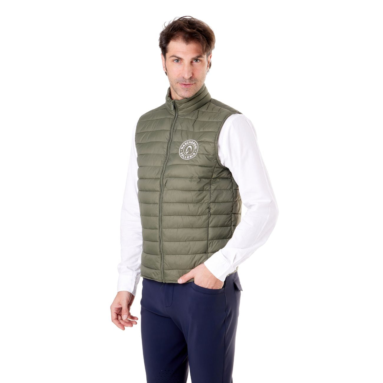 MASCHERONI SELLERIA Gilet Imbottito Da Uomo Mascheroni Verde 01 CACHI 