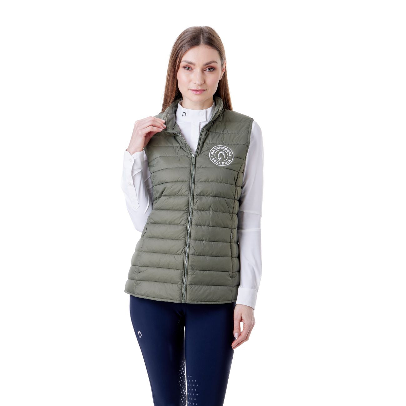 MASCHERONI SELLERIA Gilet Imbottito Da Donna Mascheroni Verde 02 CACHI 