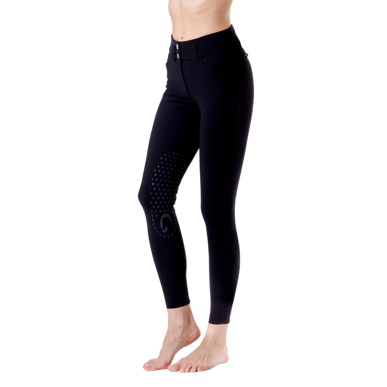 MASCHERONI SELLERIA Pantalone da Equitazione Da Donna Berlino Half Grip Mascheroni Nero 09MA-03BERLINO 036NERO 