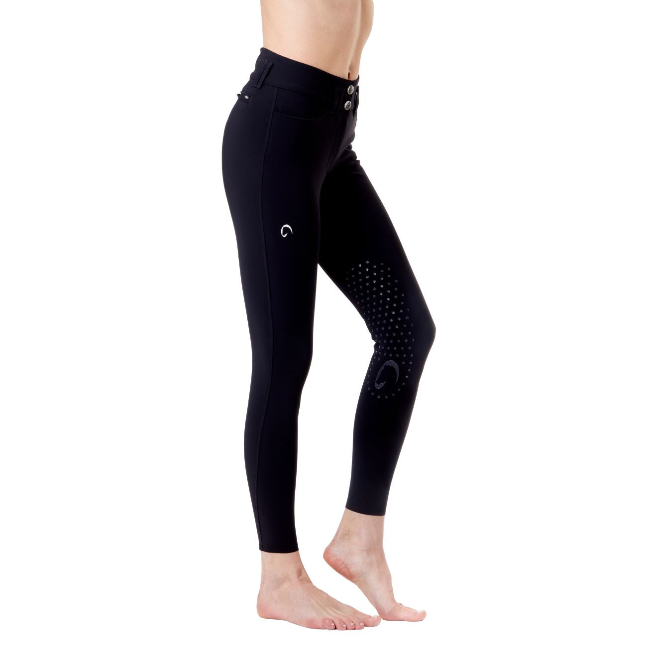 MASCHERONI SELLERIA Pantalone da Equitazione Da Donna Berlino Half Grip Mascheroni Nero 09MA-03BERLINO 036NERO 