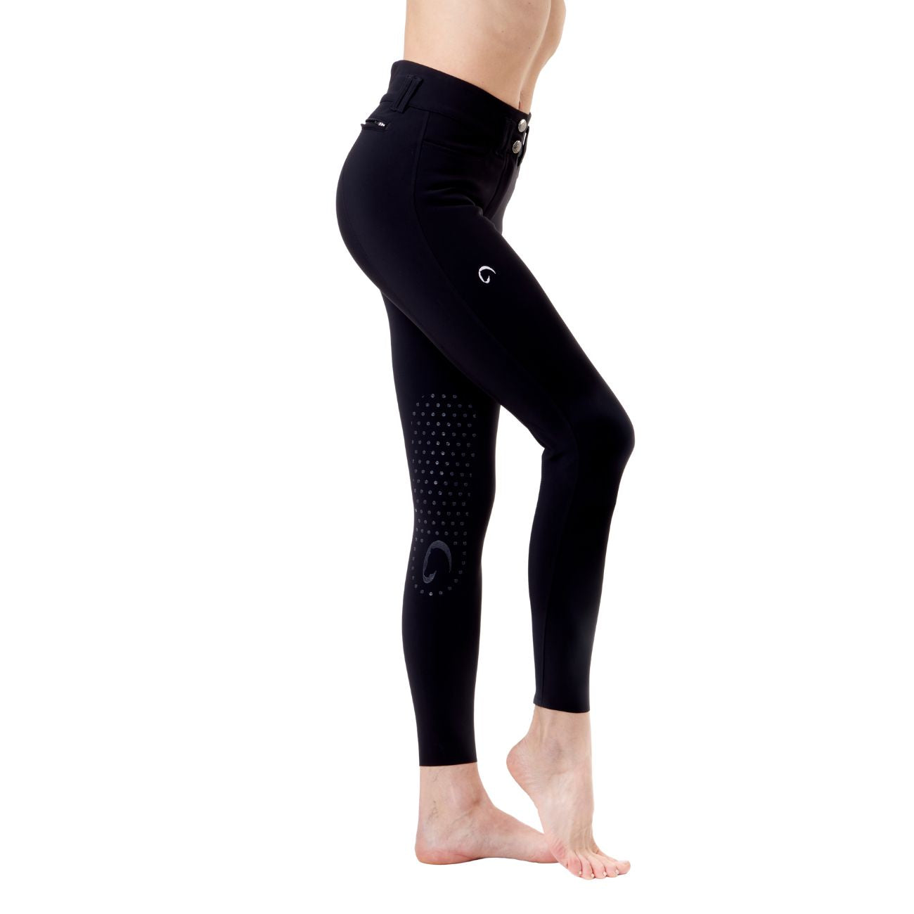 MASCHERONI SELLERIA Pantalone da Equitazione Da Donna Berlino Half Grip Mascheroni Nero 09MA-03BERLINO 036NERO 