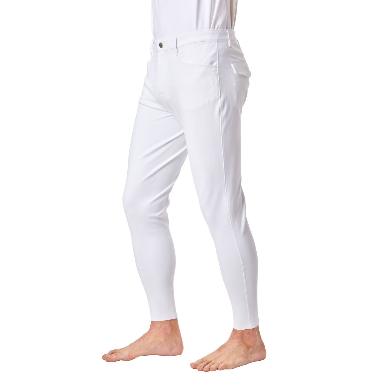 MASCHERONI SELLERIA Pantalone Da Equitazione Da Uomo Half Grip Roma Mascheroni Bianco 09MA-04ROMA 001BIANCO 