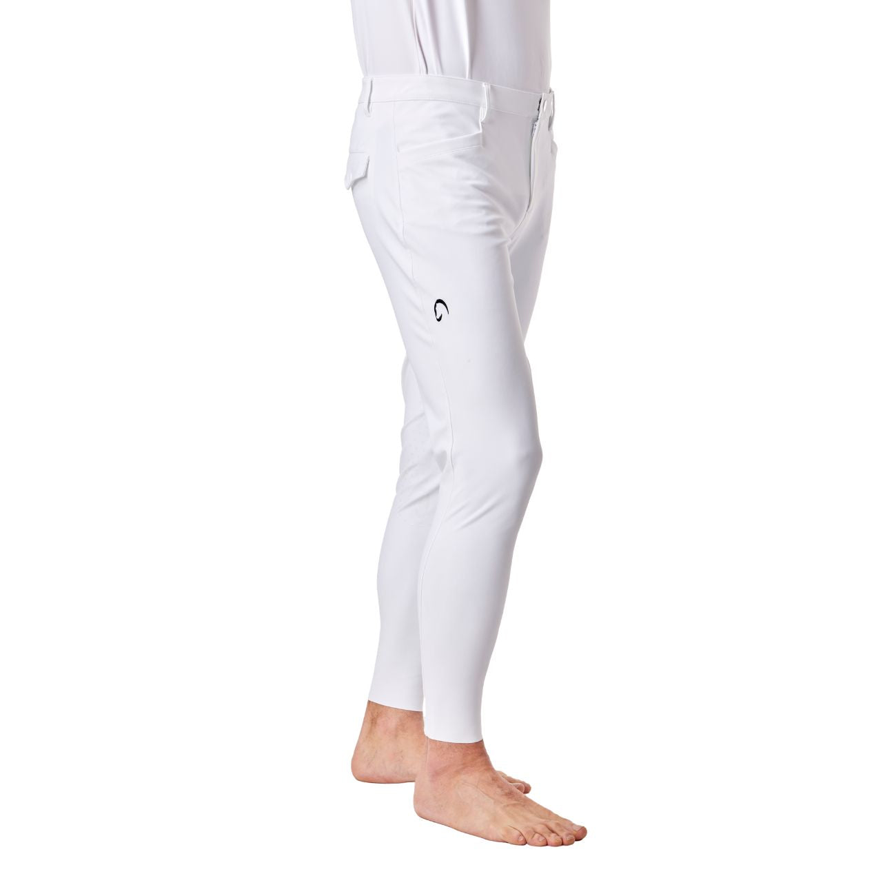 MASCHERONI SELLERIA Pantalone Da Equitazione Da Uomo Half Grip Roma Mascheroni Bianco 09MA-04ROMA 001BIANCO 