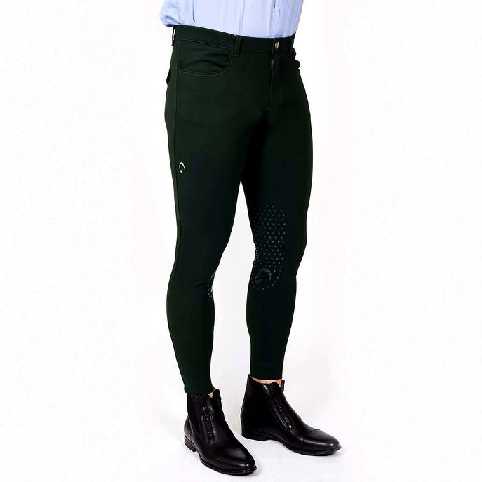 MASCHERONI SELLERIA Pantalone Da Equitazione Da Uomo Half Grip Roma Mascheroni Verde 09MA-04ROMA 313VERDONE 