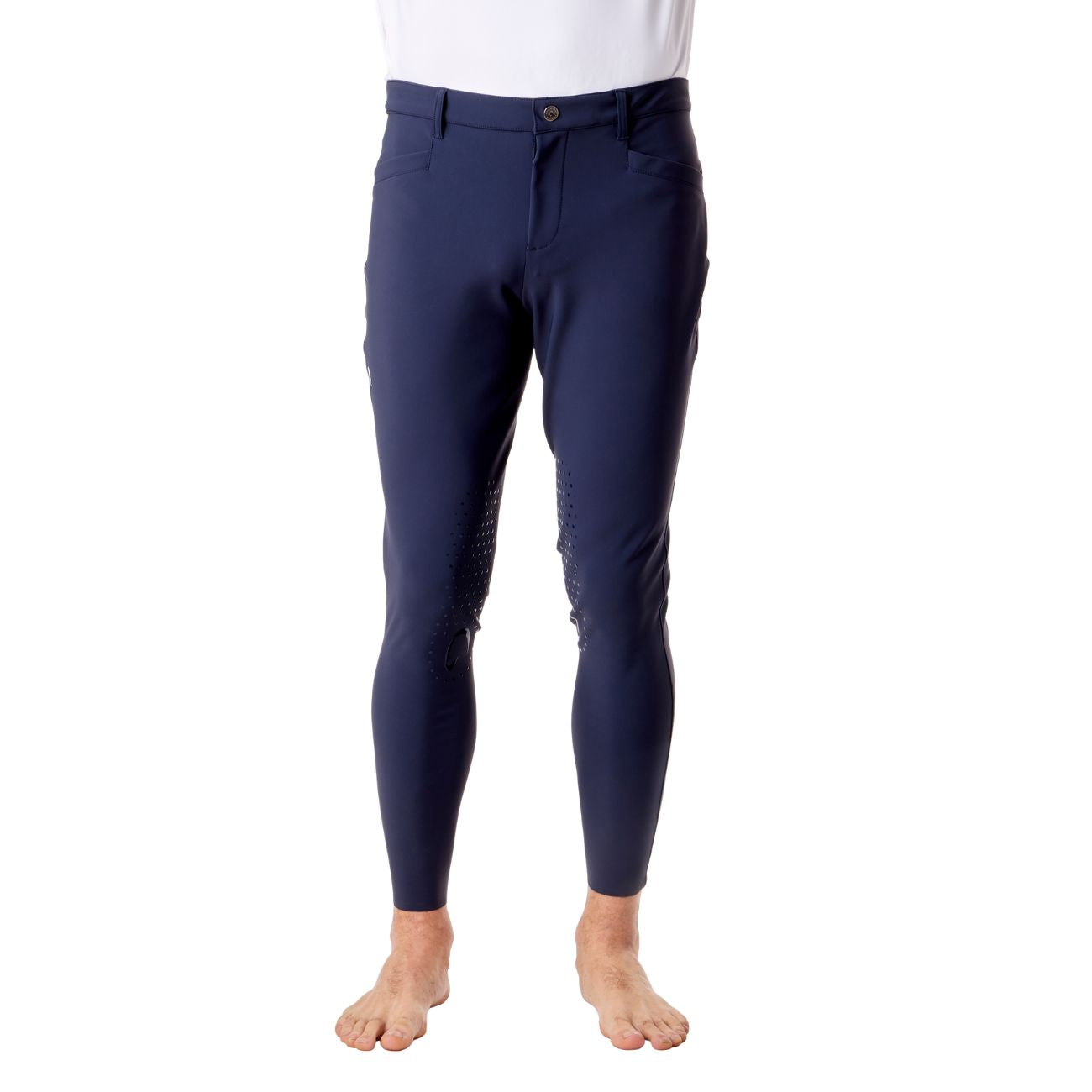 MASCHERONI SELLERIA Pantalone Da Equitazione Da Uomo Half Grip Roma Mascheroni Blu 09MA-04ROMA 342BLU 