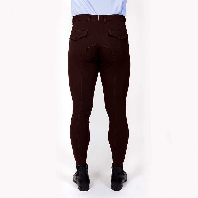 MASCHERONI SELLERIA Pantalone Da Equitazione Da Uomo Half Grip Roma Mascheroni Marrone 09MA-04ROMA 525MARRONE 