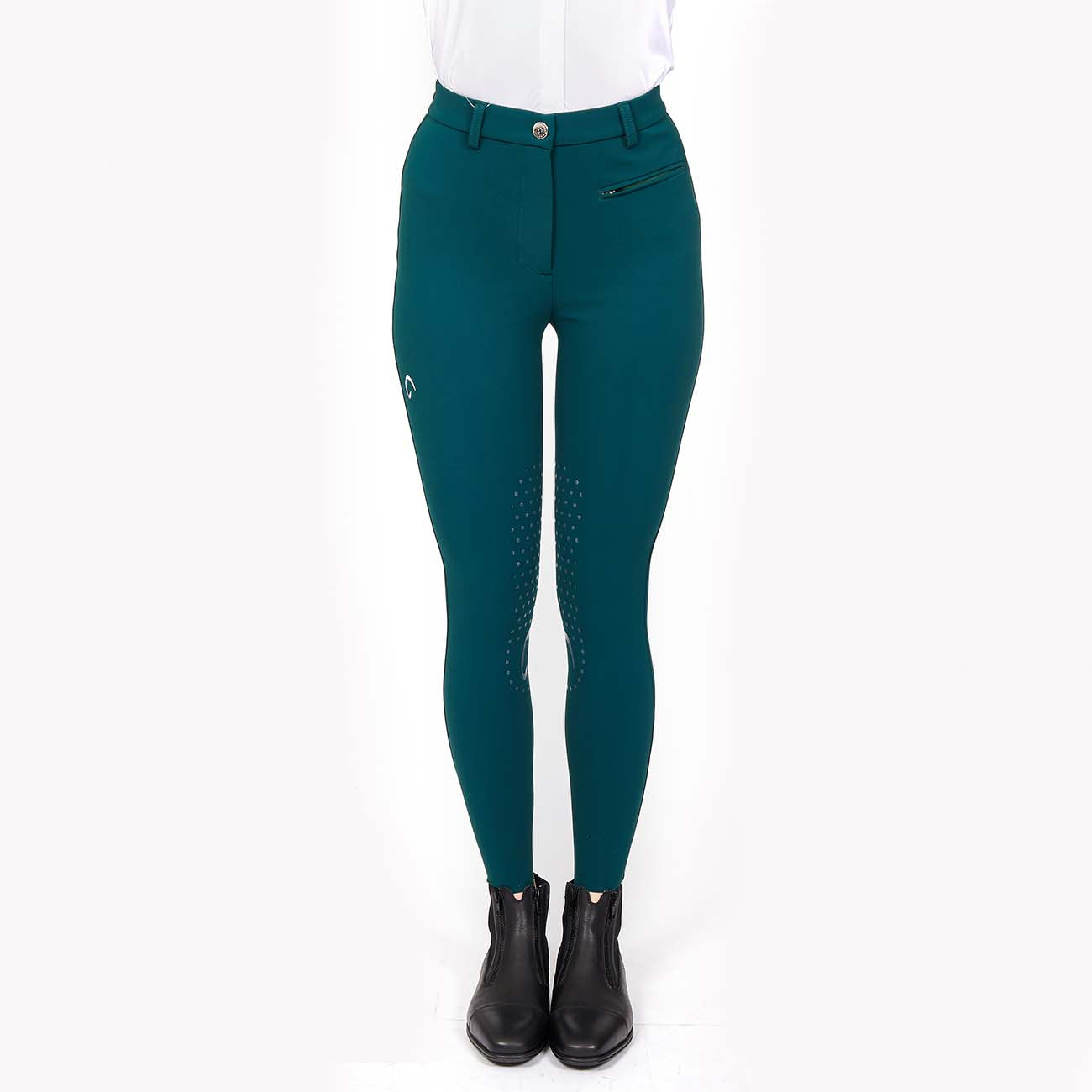 MASCHERONI SELLERIA Pantalone Da Equitazione Da Donna Half Grip Parigi Mascheroni Verde 09MA-05PARIGI 313VERDE 