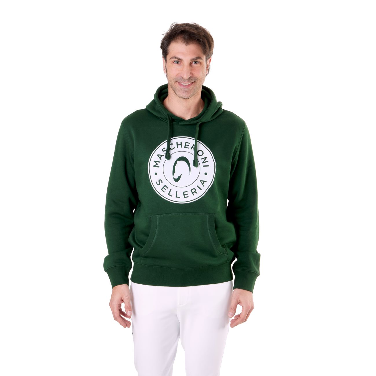 MASCHERONI SELLERIA Felpa Unisex Con Cappuccio Mascheroni 09MA-K489 VERDE 