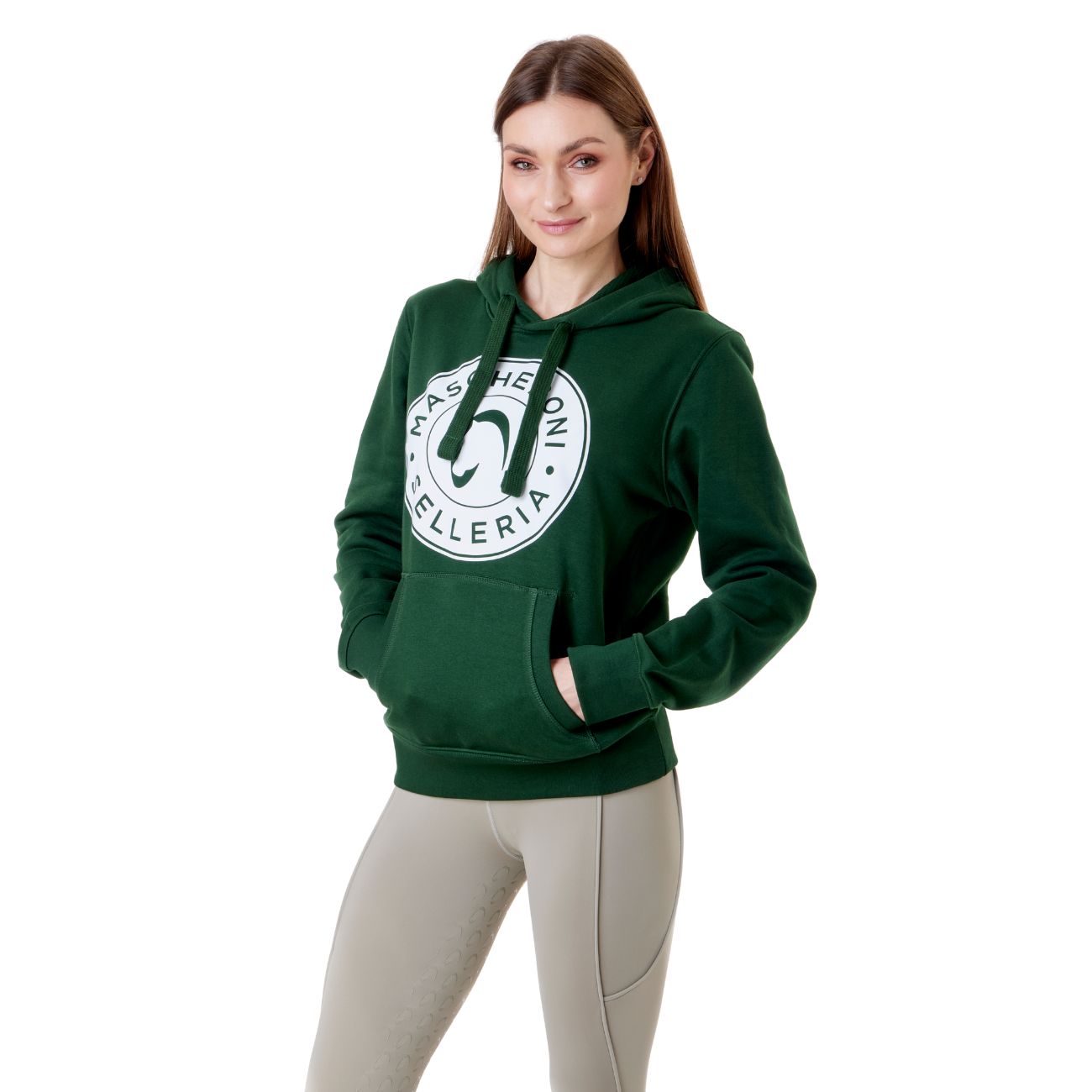 MASCHERONI SELLERIA Felpa Unisex Con Cappuccio Mascheroni 09MA-K489 VERDE 