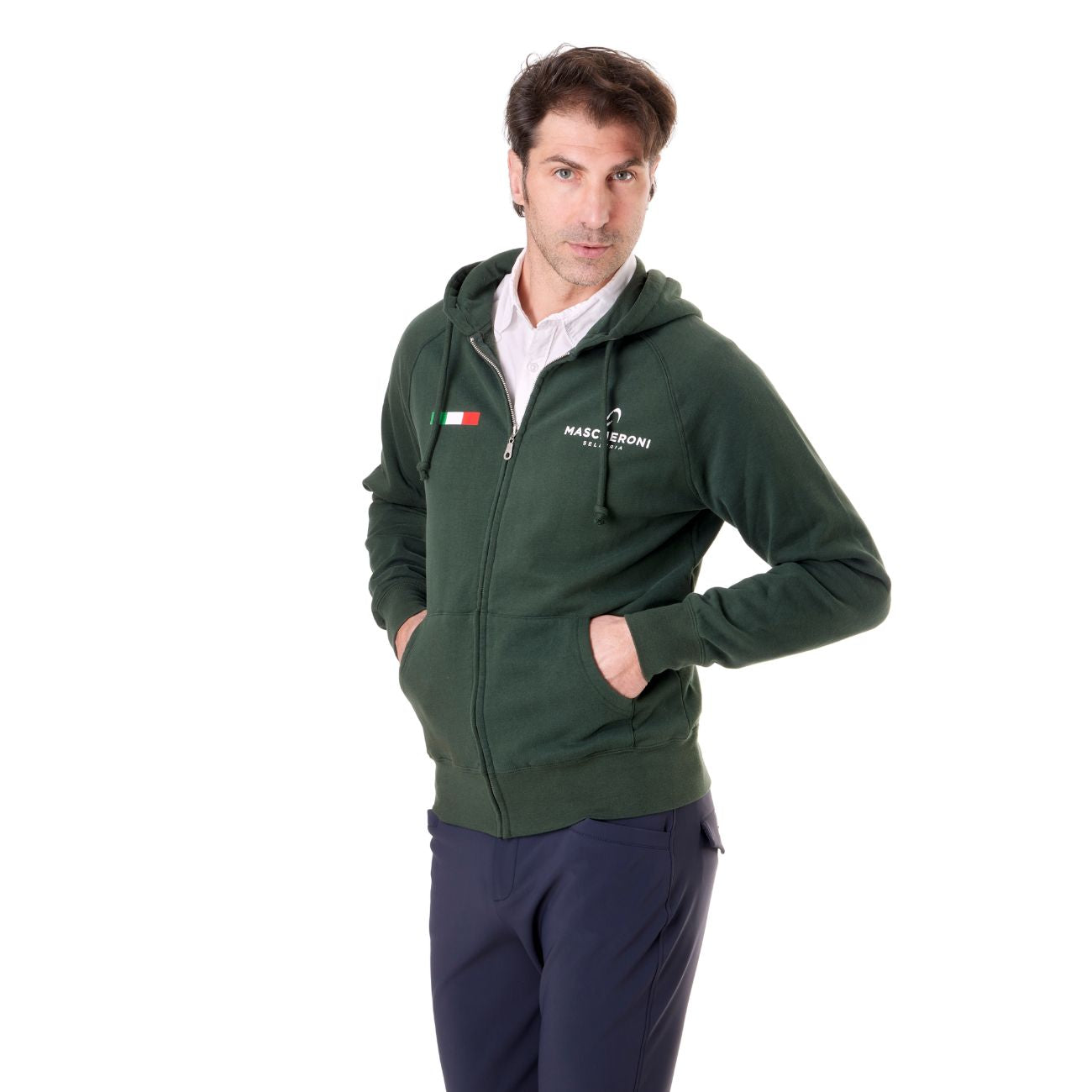 MASCHERONI SELLERIA Felpa Da Uomo Claim Mascheroni 09MACLAIMU VERDE 
