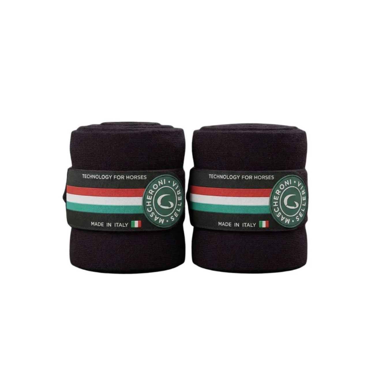 MASCHERONI SELLERIA Fasce Da Riposo In Lana Mascheroni Set 2 Pezzi Nero 09MAFASCERIPOSO NERO 