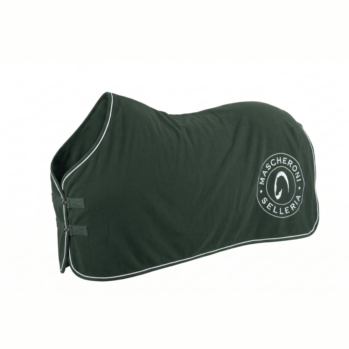 MASCHERONI SELLERIA Coperta In Pile Con Logo 09RUG VERDE 