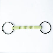 EQUINE HORSE Filetto Ad Anelli Intero Con Canna In Gomma Bianca Equine Horse 30MA-2 PLASTICA 