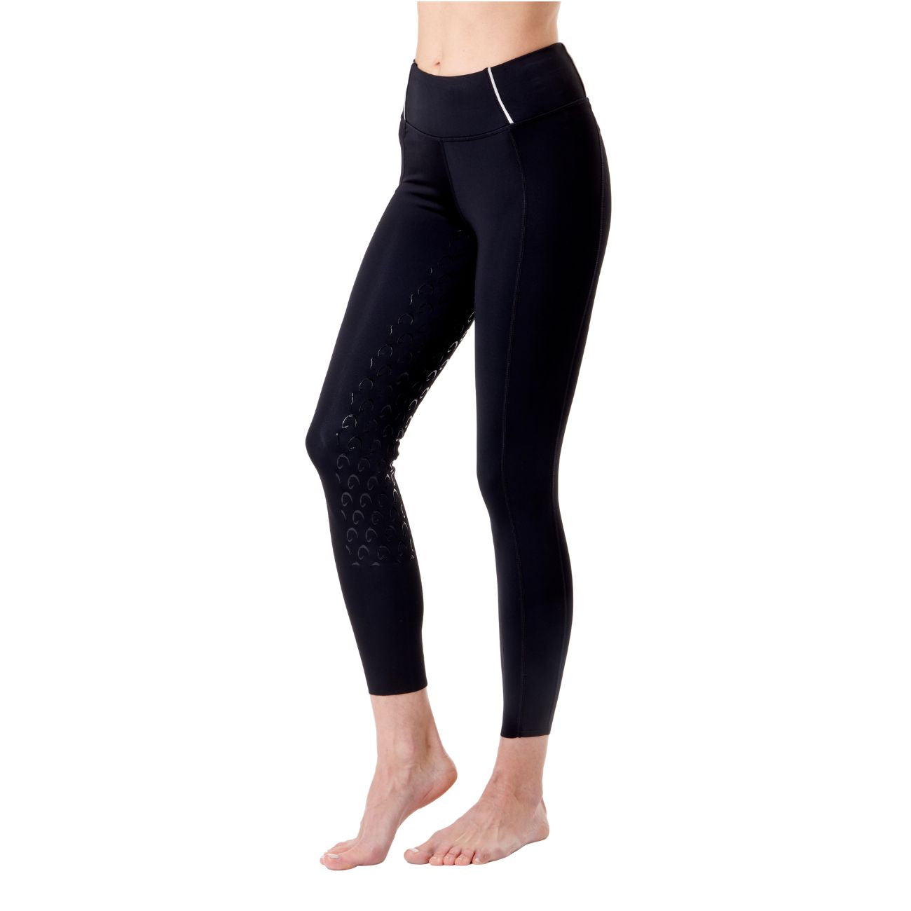 MASCHERONI SELLERIA Leggings Da Donna Full Grip Arezzo Mascheroni Nero/Argento 30MA-AREZZO BLACK/SILVER 