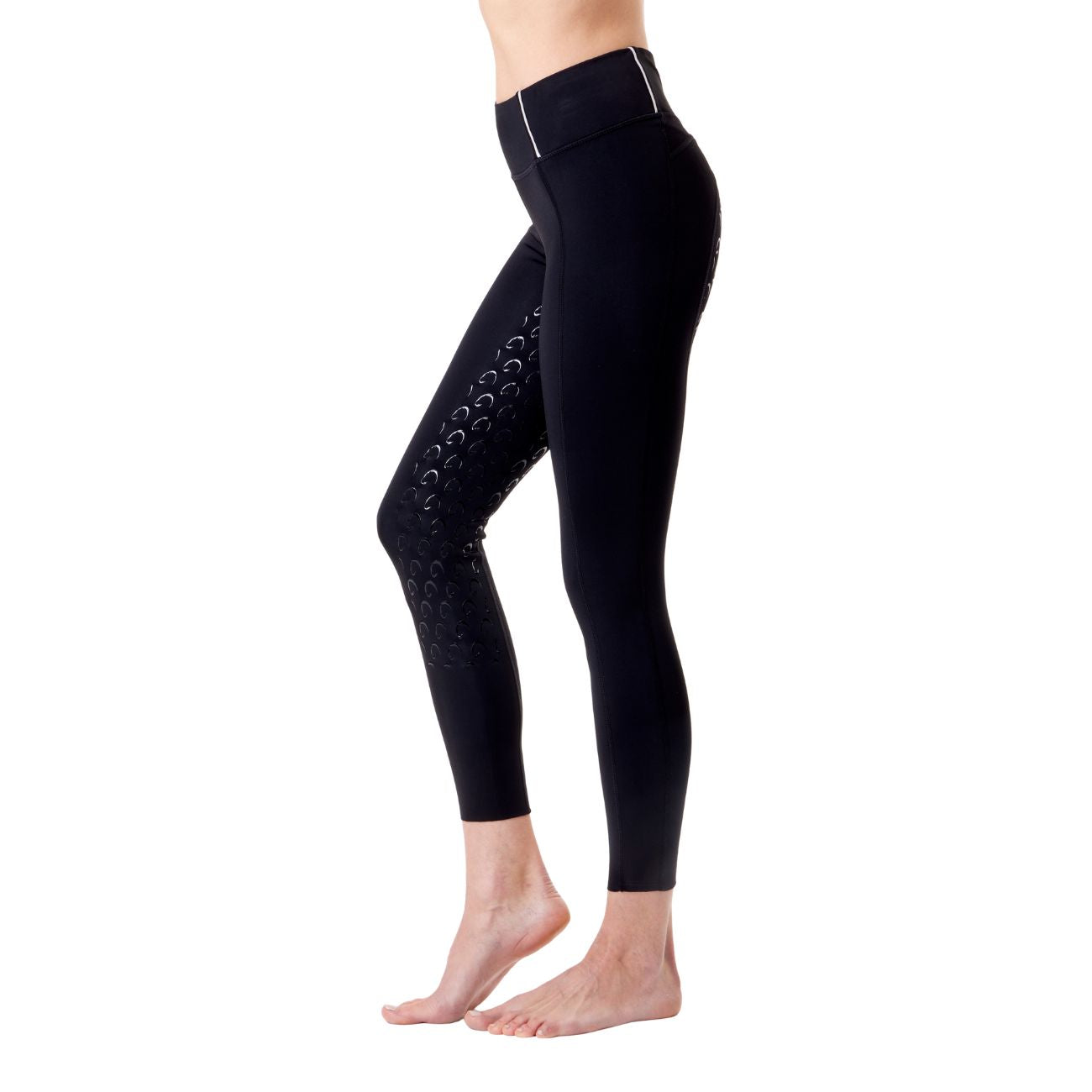 MASCHERONI SELLERIA Leggings Da Donna Full Grip Arezzo Mascheroni Nero/Argento 30MA-AREZZO BLACK/SILVER 