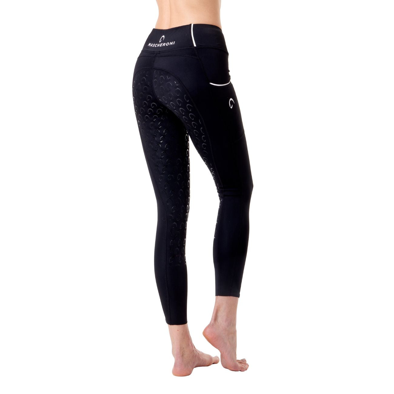 MASCHERONI SELLERIA Leggings Da Donna Full Grip Arezzo Mascheroni Nero/Bianco 30MA-AREZZO BLACK/WHITE 