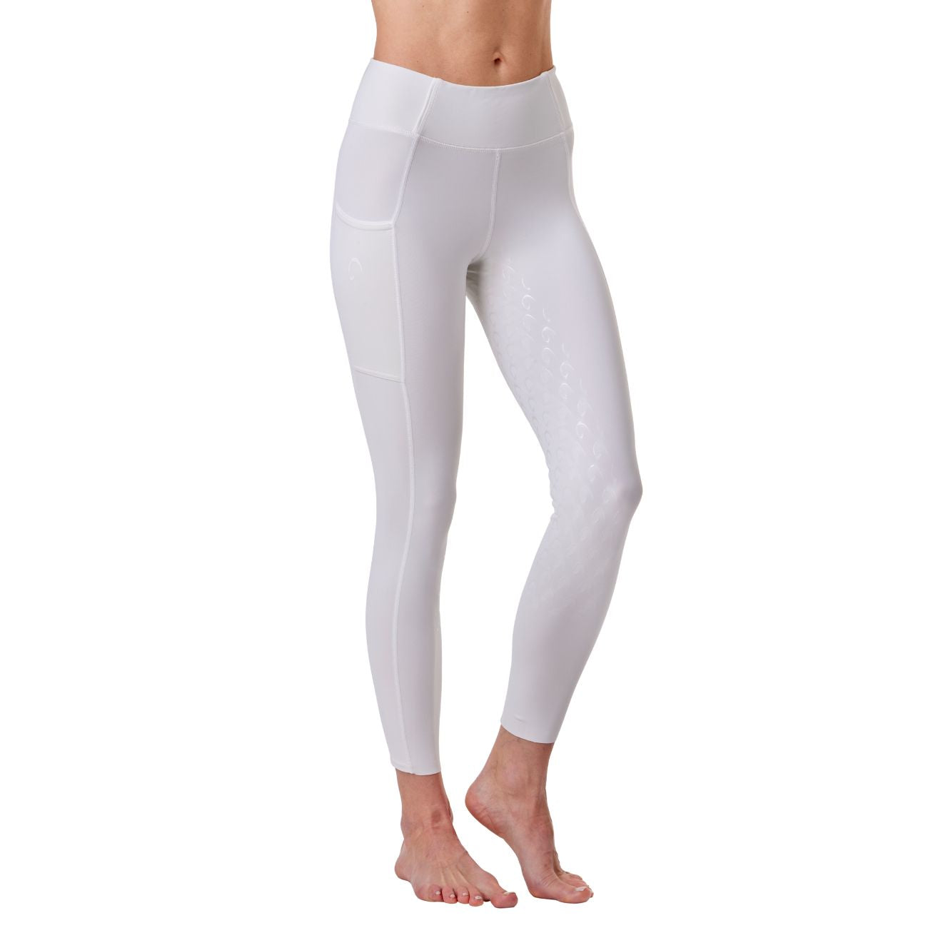MASCHERONI SELLERIA Leggings Da Donna Full Grip Arezzo Mascheroni Bianco 30MA-AREZZO WHITE/WHITE 