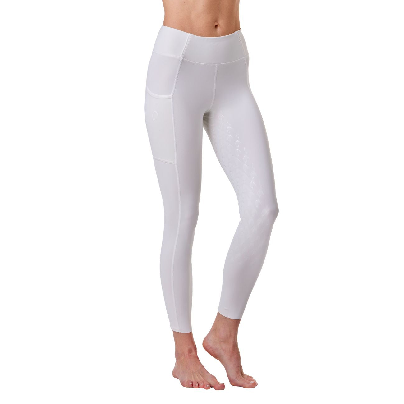MASCHERONI SELLERIA Leggings Da Donna Full Grip Arezzo Mascheroni Bianco 30MA-AREZZO WHITE/WHITE 