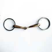 EQUINE HORSE Filetto Ad Anelli Spezzato In Due Con Canna In Rame 16mm  Equine Horse 30MA-#22 RAME 