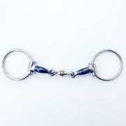 EQUINE HORSE Filetto Ad Anelli Spezzato In Tre Con Rullo Sweat iron Equine Horse 30MA-#23 SWEET IRON 