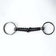 EQUINE HORSE Filetto Ad Anelli Spezzato In Due Con Doppia Canna Equine Horse 30MA-#26 SWEET IRON 