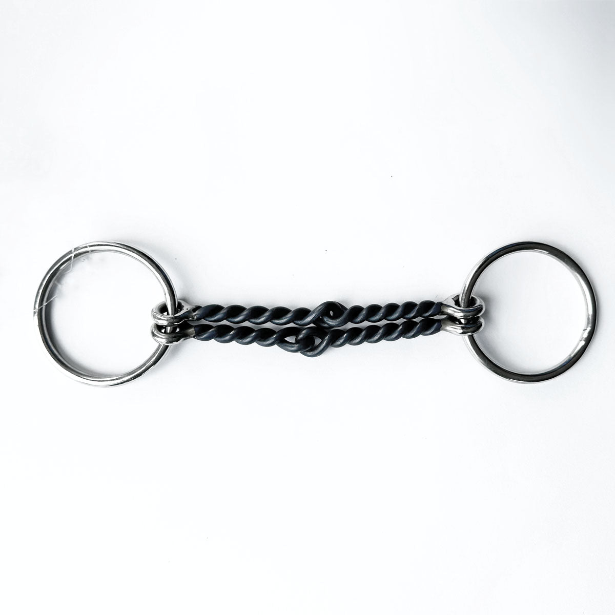 EQUINE HORSE Filetto Ad Anelli Spezzato In Due Con Doppia Canna Equine Horse 30MA-#26 SWEET IRON 