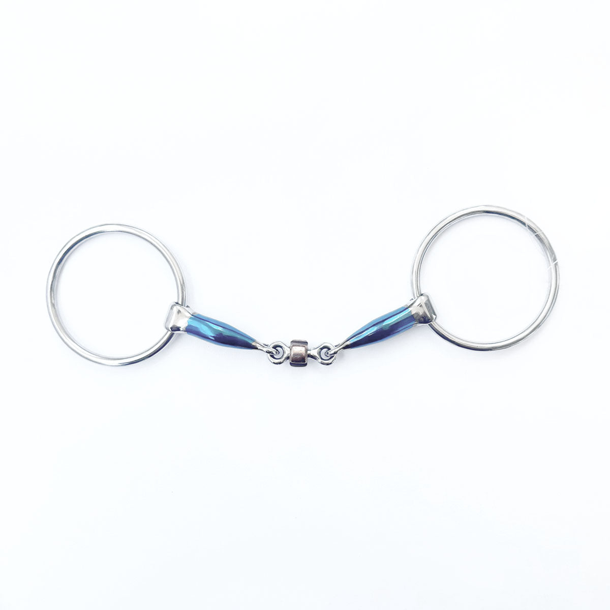 EQUINE HORSE Filetto Ad Anelli Spezzato In 3 Con Rullo Equine Horse 30MA-#27 SWEET IRON 