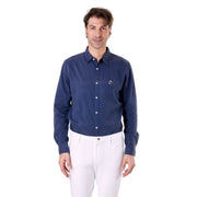 MASCHERONI SELLERIA Camicia Di Cotone Da Uomo Mascheroni Blu MASCHERONI-NS502 NAVYBLUE 