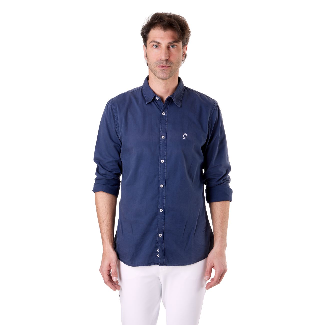 MASCHERONI SELLERIA Camicia Di Cotone Da Uomo Mascheroni Blu MASCHERONI-NS502 NAVYBLUE 