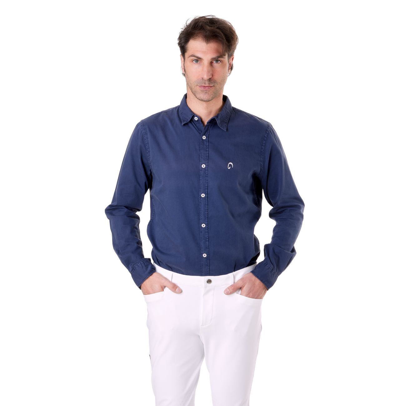 MASCHERONI SELLERIA Camicia Di Cotone Da Uomo Mascheroni Blu MASCHERONI-NS502 NAVYBLUE 