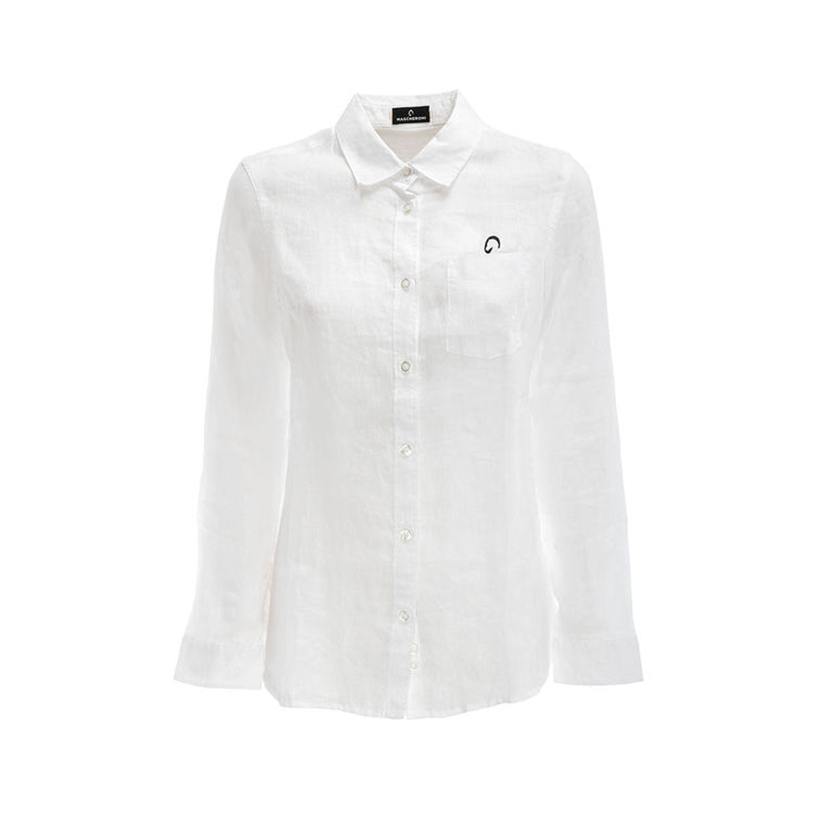 MASCHERONI SELLERIA Camicia Da Donna In Lino Mascheroni Bianco MASCHERONI-NS505 WHITE 