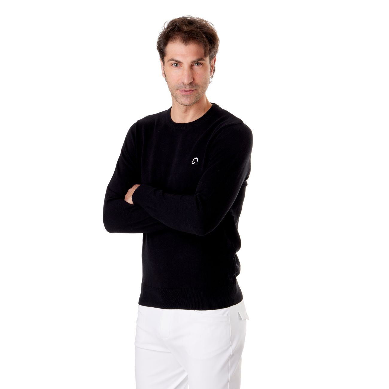 MASCHERONI SELLERIA Pullover Girocollo Da Uomo Casual Mascheroni Nero MASCHERONI-NS901 BLACK 