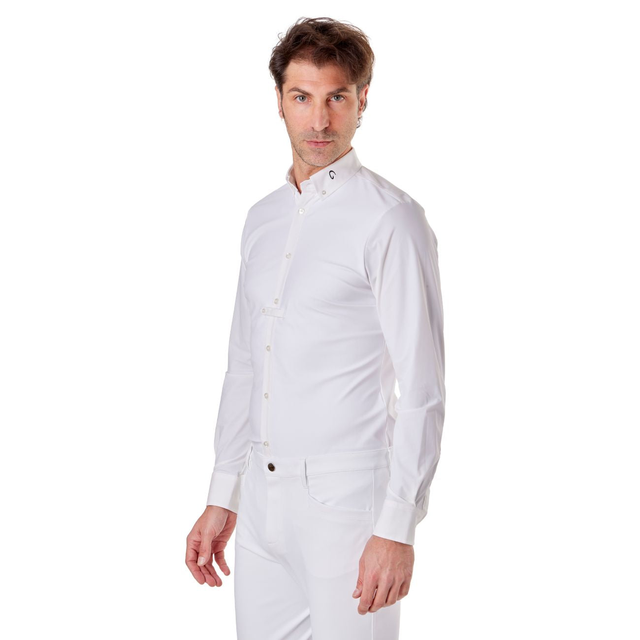 MASCHERONI SELLERIA Camicia Da Concorso Da Uomo A Manica Lunga Mascheroni MASUCML02 WHITE 