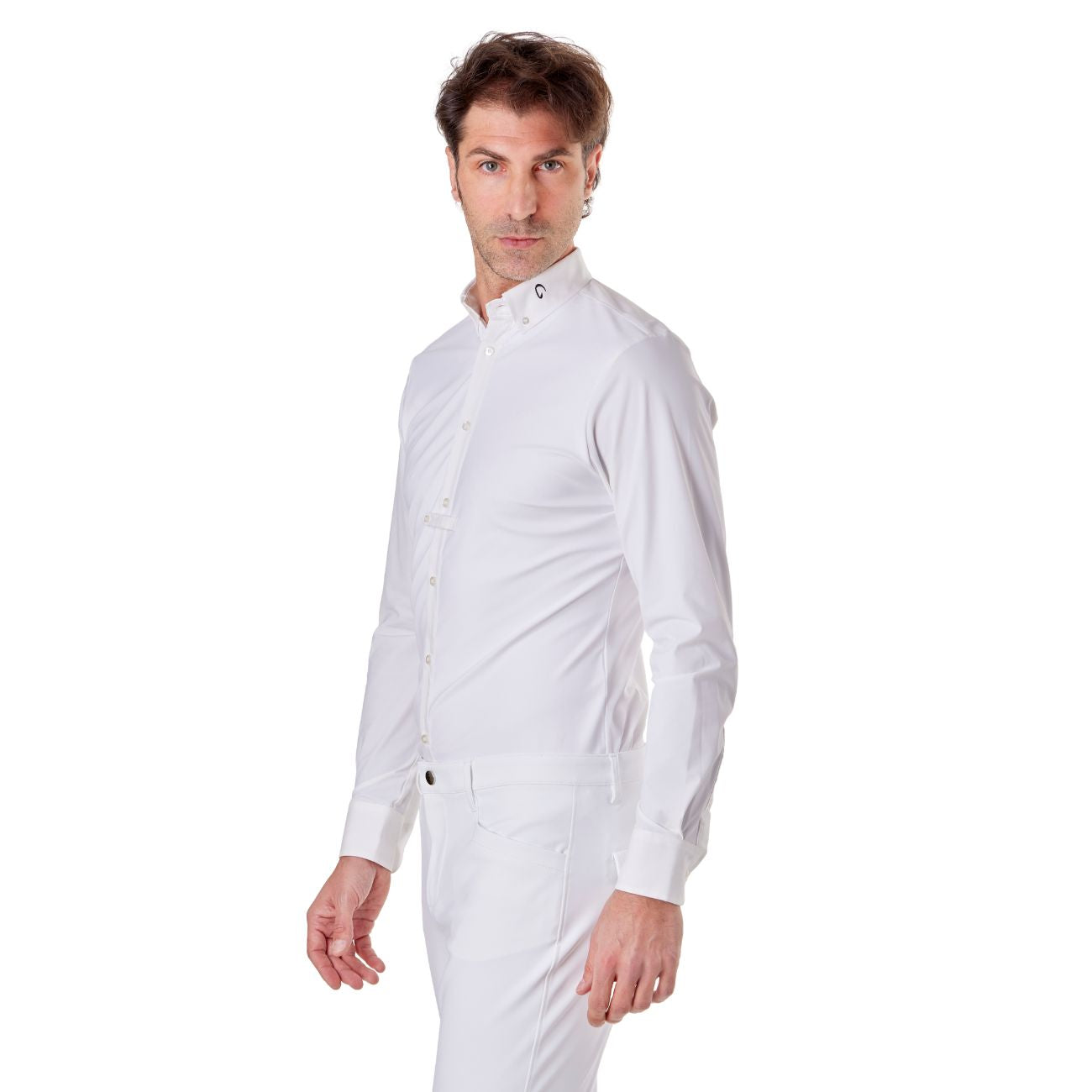MASCHERONI SELLERIA Camicia Da Concorso Da Uomo A Manica Lunga Mascheroni MASUCML02 WHITE 